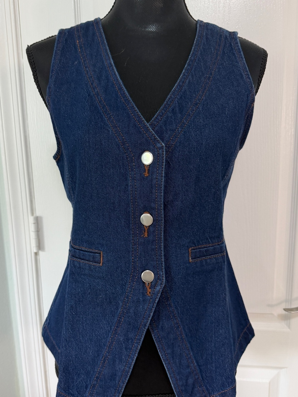 LOFT Dark Blue Denim Vest